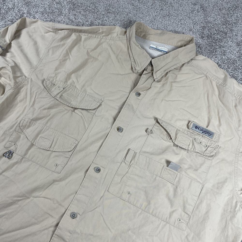 Columbia PFG Button Up Shirt‎ Mens Extra Large Performance Fishing Vented Mesh